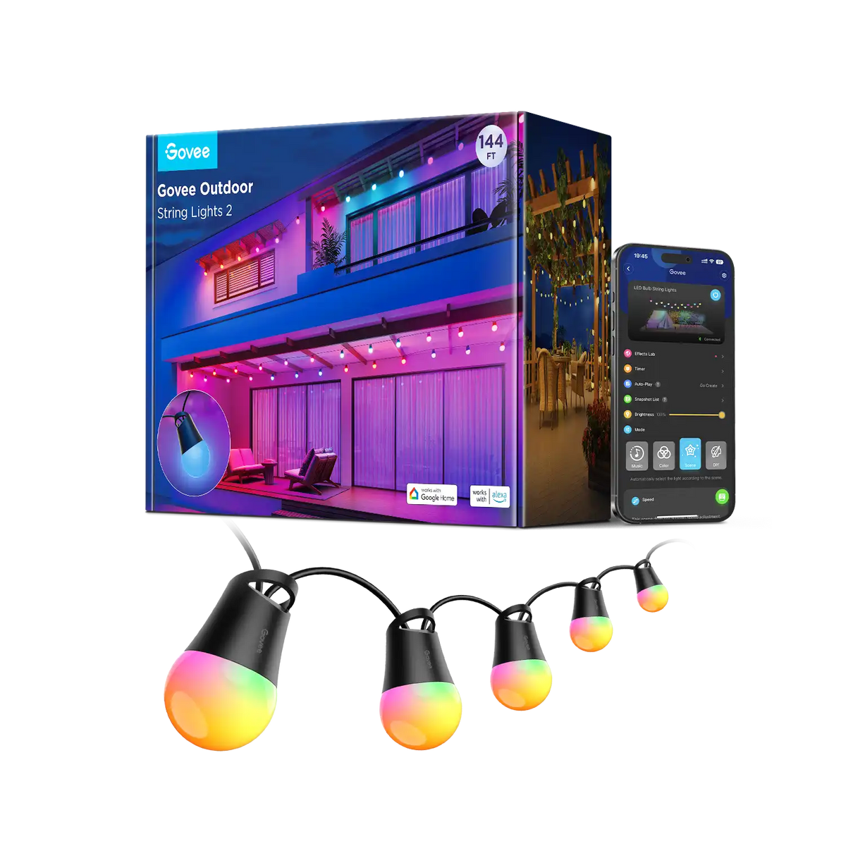 Refurbished Govee Outdoor String Lights 2