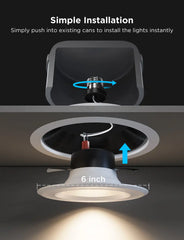 Govee 6-Inch Smart Retrofit Recessed Can Lights